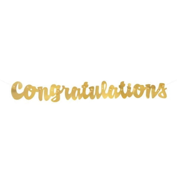 Gold "Congratulations" Banner