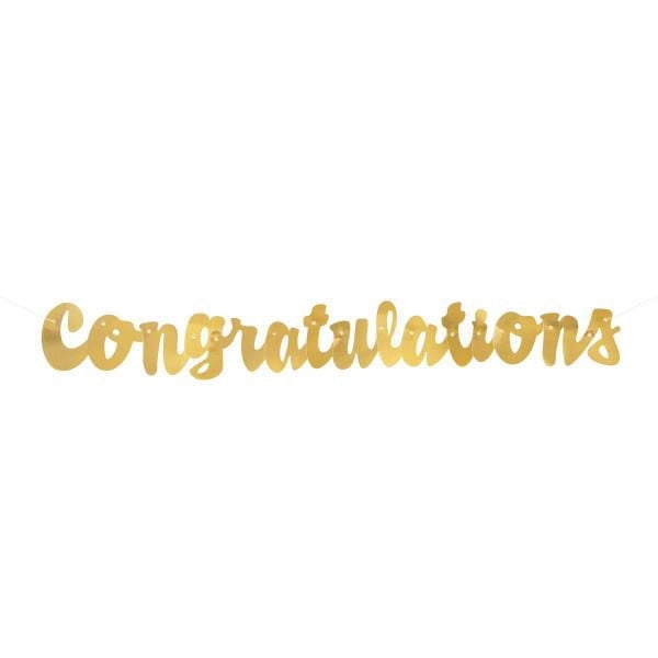 Gold "Congratulations" Banner