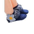 thumbnail image 1 of Infant Baby Girls Ruffle Socks, Sweet Eyelet Frilly Lace Princess Ankle Socks with Sunflower Applique, 1 of 5