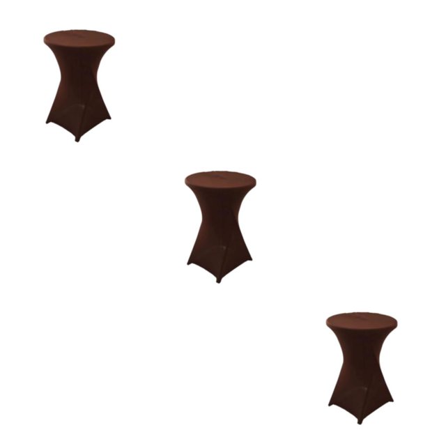 Wweixi Versatile Elastic Cocktail Table Set Fitting For Any Occasion Environmentally Friendly Polyester light brown 3Set