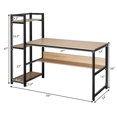 thumbnail image 2 of Costway Multi-Functional Computer Desk with 4-tier Storage shelves Natural, 2 of 10