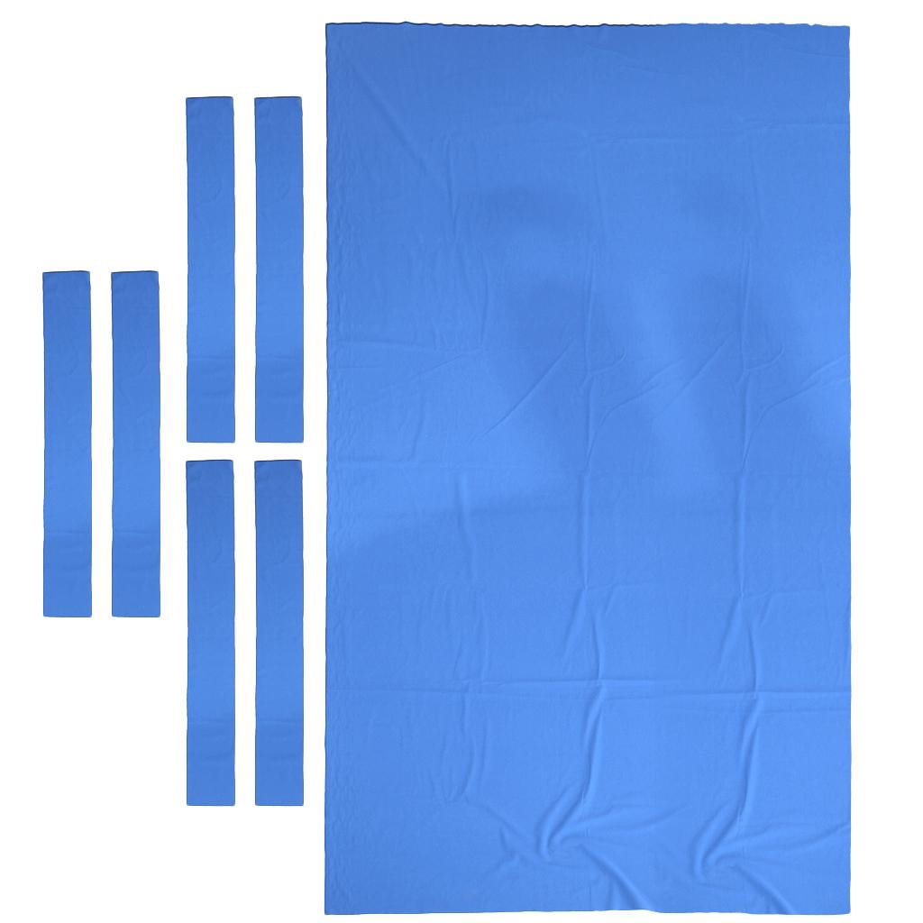 9ft Worsted Billiard Pool Table Cloth Pool Table Felt w/ Cushion Rail Décor Blue