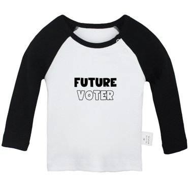 iDzn Future Voter Funny T shirt For Baby, Newborn Babies T-shirts, Infant Tops, 0-24 Months Kids Graphic Tees Clothing