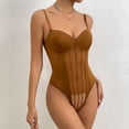 thumbnail image 1 of LSLJS Women's Sexy Perspective Backless Lace Mesh Splice Bodysuit, Lingerie Tops, 1 of 9