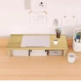 thumbnail image 4 of Compact Monitor Stand Desktop Riser, Height Adjustable Computer Stand for Ergonomic Viewing, Wooden Desk Organizer with Storage Shelf, 4 of 6