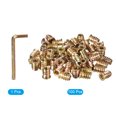 thumbnail image 3 of Unique Bargains 1/4-20 x 15mm Threaded Inserts Nuts, 100 Pack Wood Insert Nuts with Hex Wrench, 3 of 5
