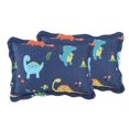 thumbnail image 3 of Marina Decoration Rich Printed Stitching Coverlet Bedspread Ultra Soft Summer Bedding Quilt Set with Quilted Sham, Dinosaur Zoo with Navy Blue Pattern, 3 of 7