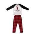thumbnail image 1 of Kmbangi Family Christmas Pajamas, Deer Raglan Tops + Plaid Pants, 1 of 9