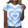 thumbnail image 5 of Ounisa T-Shirts Graphiques Cœur d'Amour Mignons pour Femmes Coupe Ample Manches Courtes, 5 of 5