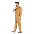 thumbnail image 3 of Inkmeso Solid Nightwear Set For Mens Tshirt And Pants Pajama Set Short Sleeve Pjs Loungewear Set, 3 of 8
