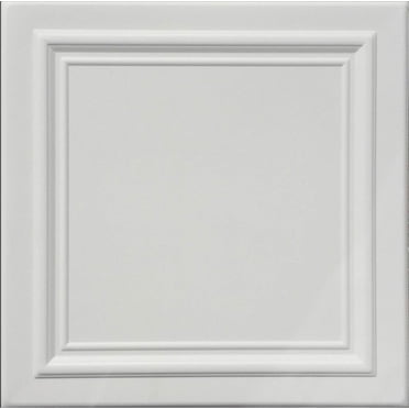 Carreau de Plafond Zeta Blanc (Mousse) - Boîte de 40 Pcs - Carreau de Plafond Décoratif à Coller Facilement Bricolage