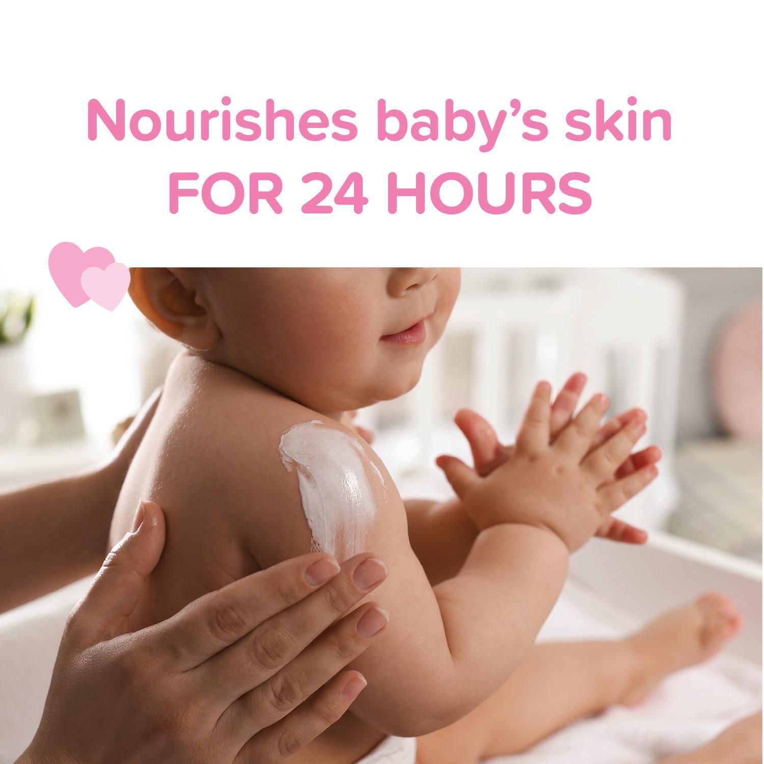Lotion hydratante pour bébés Johnson’s - Hydratant pour le crops à l'huile de coco - Soins de la peau pour bébés - Sans parfum - 400 ml
