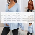 thumbnail image 2 of Women's Long Sleeve Tops Maternity V Neck Ribbed Tunic, Long Sleeve Maternity Top with Side Drawstring Long Sleeve Tunic, 2 of 7