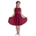 thumbnail image 1 of YONGHS Robe en Mousseline de Soie à Fleurs en Dentelle pour Grandes Filles, Banquet Formel, Concours, Mariage, Fête, Robe de Bal Rouge 8, 1 of 7