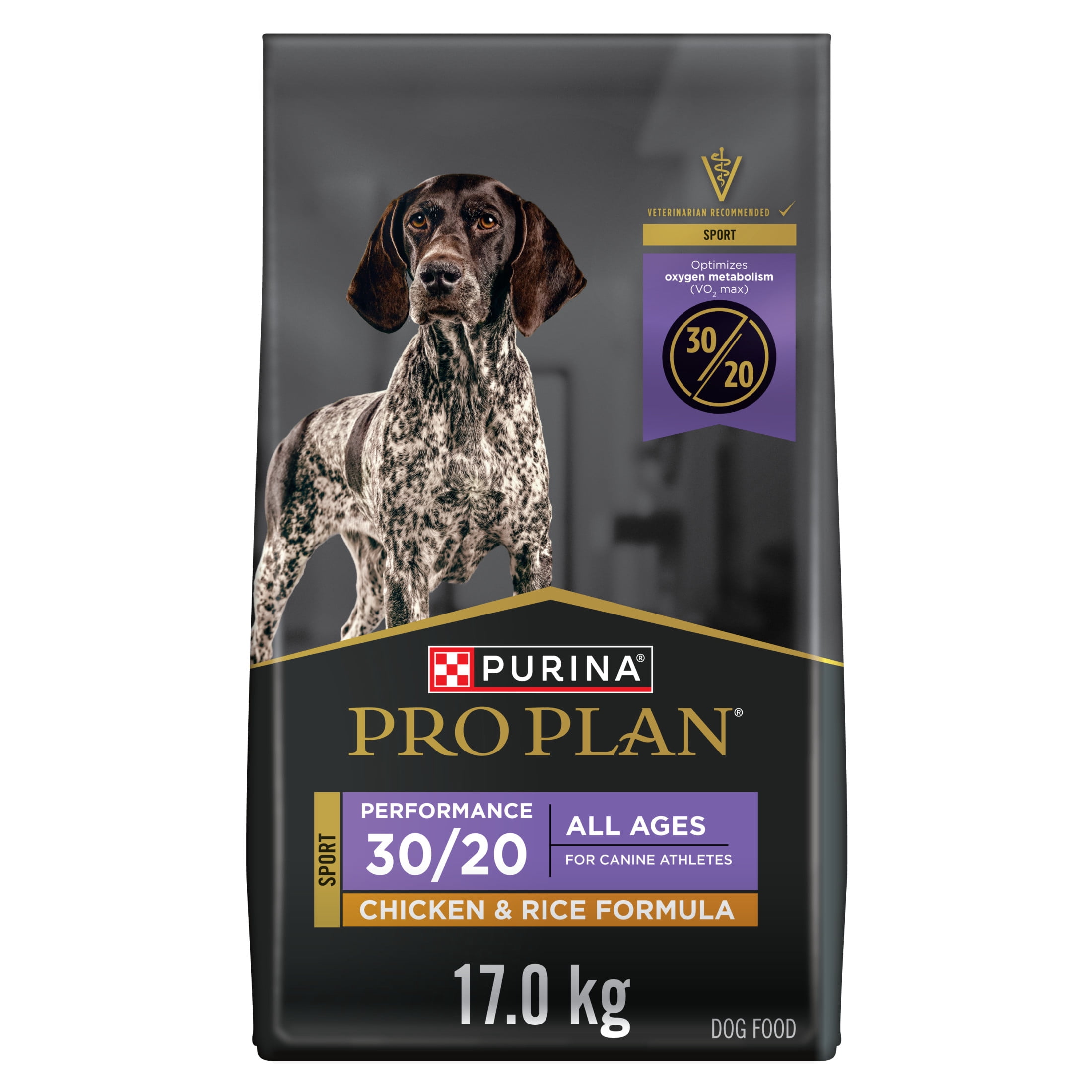 Purina Pro Plan Sport Performance 30 Formule Poulet et Riz, Nourriture Sèche pour Chiens 17 kg