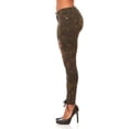 thumbnail image 1 of VIP Jeans Jeans Cargo en Dentelle à Imprimé Camouflage pour Femmes Grande Taille, Coupe Ajustée, 14W, 1 of 8