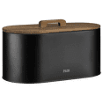 thumbnail image 3 of Bouclair Black Bread Box with Wooden Lid, 3 of 4