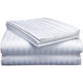 thumbnail image 1 of 900 Thread Count 3 Piece ( 1-Fitted Sheet + 2 - Pillow Cases ) Fitted Sheet 15 Inch Deep Pocket 100% Egyptian Cotton Stripe Pattern, 1 of 1