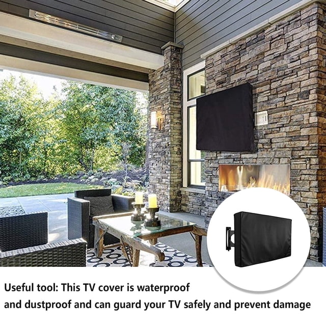 Support TV LCD Résistant aux Intempéries pour Extérieur, Protection Imperméable contre la Poussière pour Maison, Cour, Patio, Accessoire 50-52 Pouces