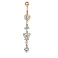 thumbnail image 4 of SNNROO Anneau de Nombril 14G CZ Perçage de Nombril 7 Pcs Argent, 4 of 10