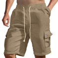 thumbnail image 1 of Weiqiqre Shorts Men Linen Shorts Casual Drawstring Summer Beach Shorts, 1 of 6