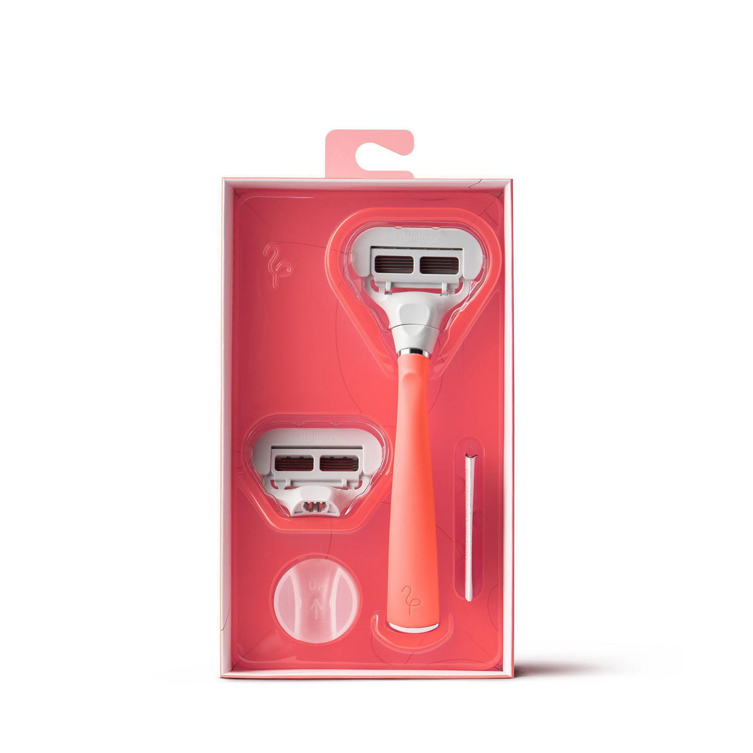 Flamingo Women's 5-blade Razor with Replacement Blade Cartridge - Pomelo