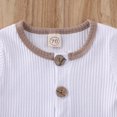 thumbnail image 4 of SUNSIOM Baby Boys Girls Summer Outfit Short Sleeve Knitted Button Up Romper, 4 of 5