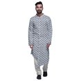 thumbnail image 1 of Atasi Cotton Printed Kurta Set For Men Designer Casual Kurta Pajama Clothing, 1 of 2