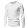 thumbnail image 1 of RKSTN Chandail pour Hommes Automne Mode Mode Décontractée Manches Longues Col Rond Uni Chandails Tricotés pour Dames Hauts Décontractés Amples Chandails, 1 of 1