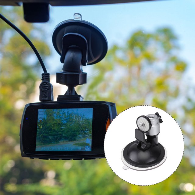 OULII Support de Caméra de Tableau de Bord en Forme de Trépied en Caoutchouc pour Voiture avec Rotation et Inclinaison à 360 Degrés