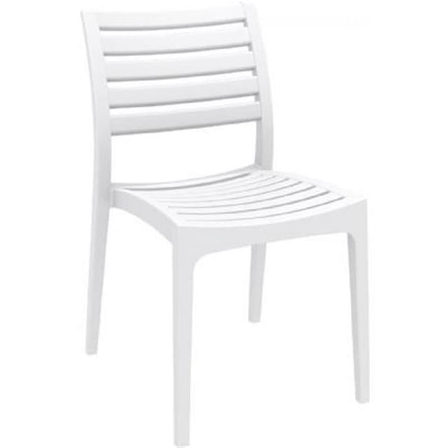 Siesta ISP009-WHI Ares Chaise de Salle à Manger d'Extérieur Blanche - Ensemble de 2