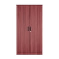 thumbnail image 3 of Pemberly Row Armoire Garde-Robe Moderne en Bois à Deux Portes en Acajou, 3 of 10