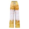 thumbnail image 4 of Yuyuzo Women's High Waisted Wide Leg Color Block Lounge Pants with Pockets, 4 of 4