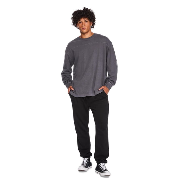 T-shirt à manches longues en coton lavé No Boundaries
