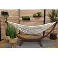 thumbnail image 4 of Vivere Double 2-Person Cotton Hammock with Solid Pine Stand, Natural with Fringe, 4 of 5