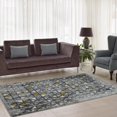 thumbnail image 1 of Ladole Rugs Diamond Elegant Area Rug Carpet in Silver Grey Yellow, (3'11" x 5'7", 120cm x 170cm), 1 of 4