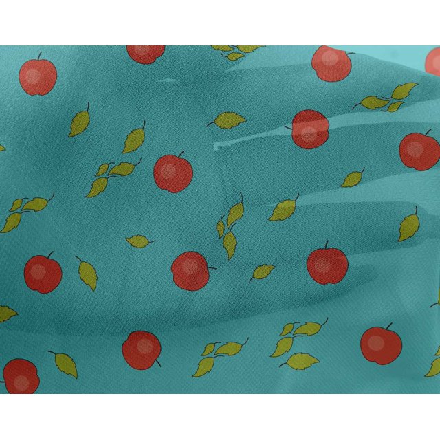 oneOone Georgette Viscose Fabric Leaves & Fabric Prints by Yard 42 Inch Wide