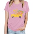 thumbnail image 1 of RKSTN Hauts Grande Taille pour Femmes Mode Été 2024 Col Rond Manches Courtes T-shirt Décontracté Ample Imprimé Graphique Voiture de Pâques, 1 of 4