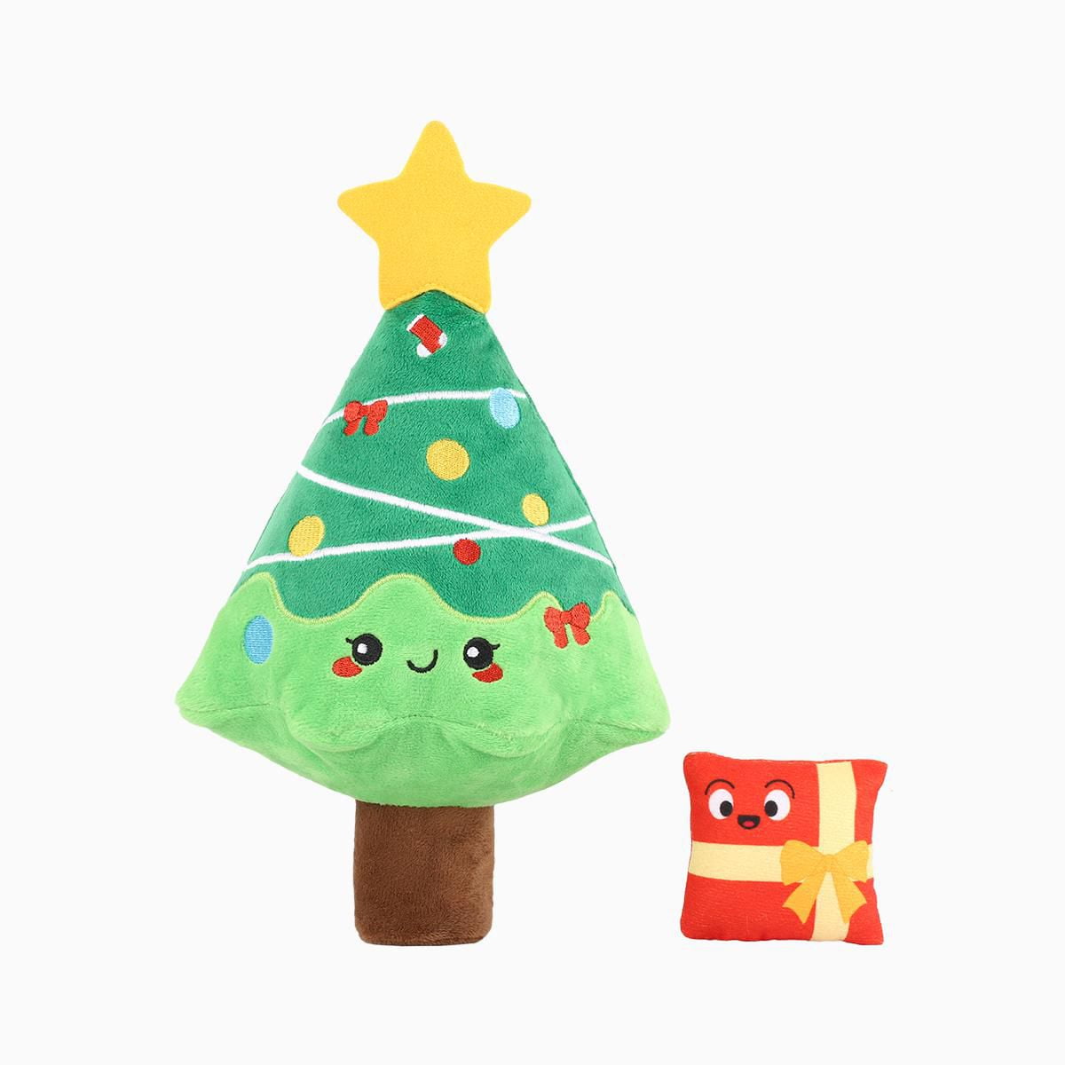 Peluche pour chien Hugsmart en forme de sapin de Noël – Doubley, couineur, pour petits et moyens chiens