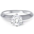 thumbnail image 1 of 1ct Diamond Solitaire Engagement Ring 14K White Gold, 1 of 3