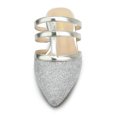 thumbnail image 2 of BLISSFUL STEP Women's Glitter Pointy Toe Flats Mules, 2 of 7