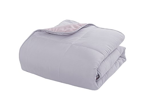 Revisable Down Alternative Comforter (Opal Gray / Plum, Twin) - All Season Comforter - by Natural Comfort