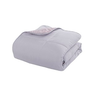 Revisable Down Alternative Comforter (Opal Gray / Plum, Twin) - All Season Comforter - by Natural Comfort