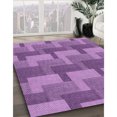 thumbnail image 3 of Ahgly Tapis Rectangulaire Lavable en Machine Intérieur Transitionnel Violet Violet, 5 Pieds x 7 Pieds, 3 of 7