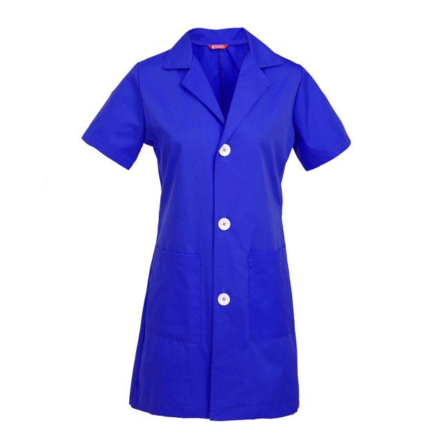 Manteau de Laboratoire à Manches Courtes pour Femmes