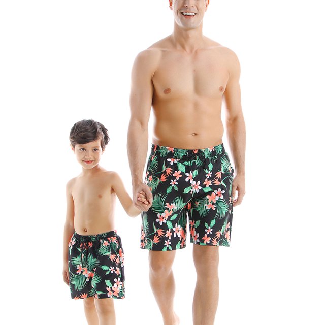 Family Matching Swimwear Set Father Son Trunks Swimsuits Two Pieces Mother Daughter Bikini Bathing Suits