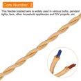 thumbnail image 3 of Unique Bargains Twisted Cloth Covered Wire 2 Core 18AWG 3.0m/9.84ft,Electrical Cable,Flaxen, 3 of 5