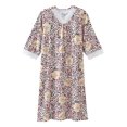 thumbnail image 1 of Chemise de Nuit Adaptative à Dos Ouvert pour Femmes avec Garniture en Dentelle, 1 of 1
