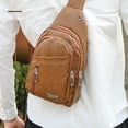thumbnail image 2 of Kyusrd Soldes d'Été sur Tout! Sac à Bandoulière Sac à Dos avec Trou USB avec Trou pour Écouteurs Sangle Sac à Dos Sac à Dos de Randonnée Sac de Poitrine Polyvalent, 2 of 7