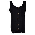 thumbnail image 4 of Fridja Womens Solide V-Cou Veste Décontractée Sans Manches Chemisiers de Poche, 4 of 5